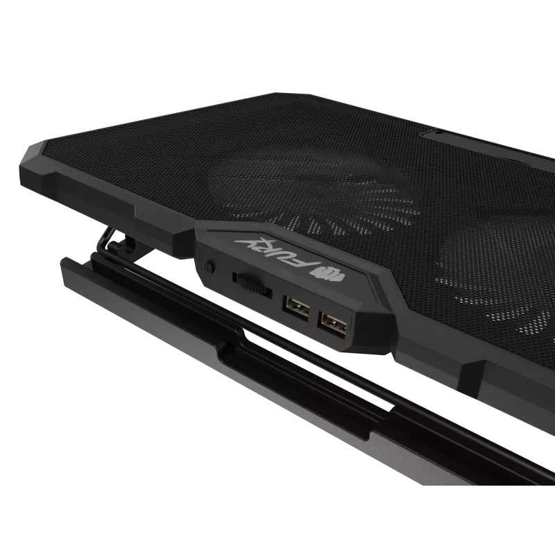 FURY GUNBAI G3 Laptop Cooling Pad 14.1–17.3 with 2 Fans, RGB Lighting, 2× USB