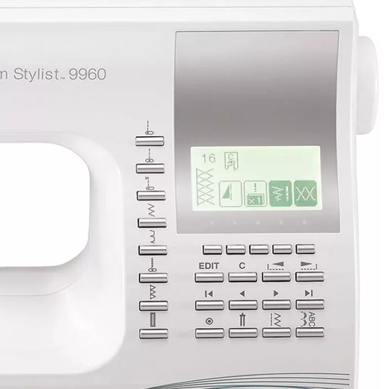 Sewing machine SINGER Quantum Stylist 9960 — 600 stitch patterns, 13 one-step buttonhole styles, free arm