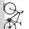 Wall-mounted bicycle rack MACLEAN MC-432, vertical bike mount, adjustable width, max load 30 kg, black