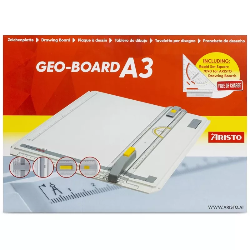 ARISTO Geo Board Zeichenplatte A3 Schnellzeichendreieck