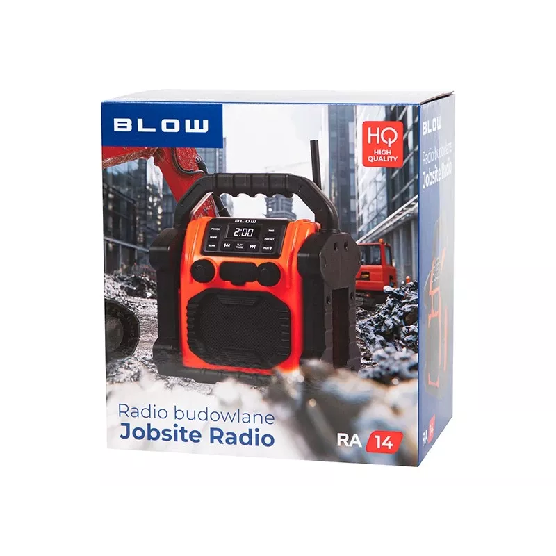 Portable AM/FM Radio BLOW RA14 construction radio, battery-powered, AM and FM reception