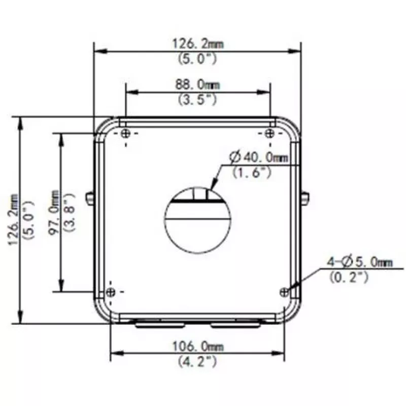 Wallmount ALLNET ALL-CAM2488-LVEN security camera with junction box
