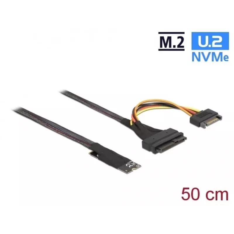 DeLOCK M.2 Key M to U.2 SFF-8639 NVMe Adapter with 50 cm cable