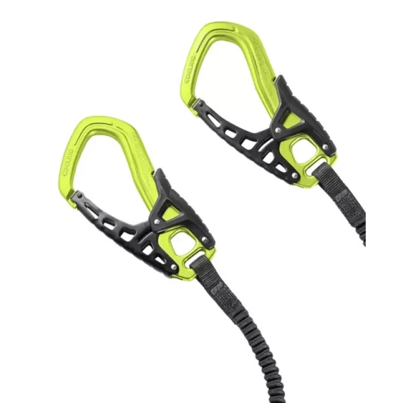 Fall arrest lanyard Edelrid CABLE COMFORT TRI — black/green, 532 g, min user weight 40 kg