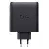 TRUST Maxo 100W 2-Port USB-C GaN Charger — 100 W, 2× USB-C, 20 V max, 2 m cable, black