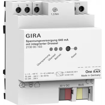 Gira KNX power supply 640 mA choke module model 213000
