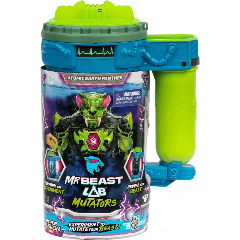 MrBeast Lab Mutators S2 Mutation Chamber - Atomic Earth Panther, Play Figurine