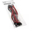 Kolink Core Standard Braided Cable Extension Kit - Jet Black / Racing Red, 24‑pin + 8‑pin + 6+2‑pin + SATA