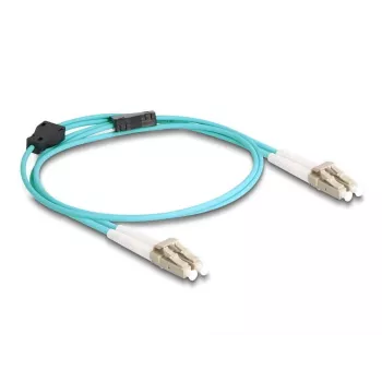 DeLOCK Fiber Optical Cable LC Duplex to LC Duplex OM3 1m