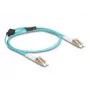 DeLOCK Fiber Optical Cable LC Duplex to LC Duplex OM3 1m