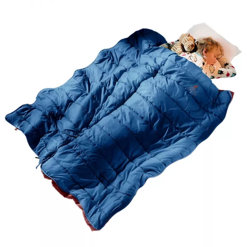 Deuter children's sleeping bag Starlight SQ (130-170 cm) - nightblue/redwood