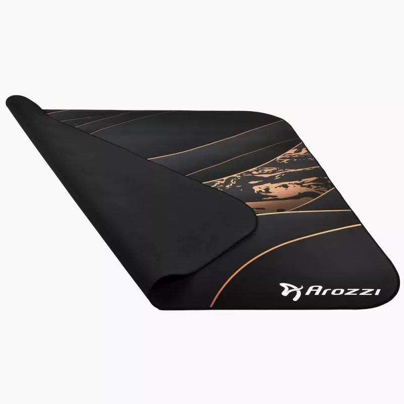 Floor Pad Arozzi Zona Square — Black/Gold, protective mat for chair and floor, square shape
