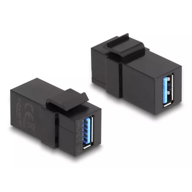 DeLOCK Keystone Module USB 3.0 A female to A female black 1:1
