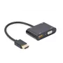 HDMI to VGA adapter GEMBIRD A-HDMIM-HDMIFVGAF-01, HDMI male to VGA output, 0.15 m, black