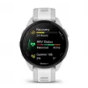Smartwatch GARMIN Forerunner 165 — GPS, AMOLED 1.2 inch, 4 GB, 5 ATM, 11 days battery, Grey case, White strap