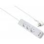 Power strip helos ADVANCED 3-socket with USB charger, white, 1.5 m cable