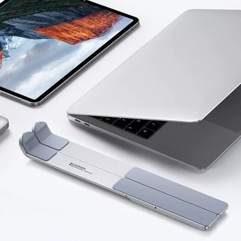 Laptop stand UGREEN LP451 adjustable aluminium alloy for 8–17 inch laptops, 5 positions, silver