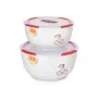 Bowl set OURSSON BS4781RC/DC Round Ceramic 3L White 2 pcs
