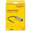 DeLOCK 81570 Cable Gender Changer USB Type-C RJ-45 0.15m Anthracite