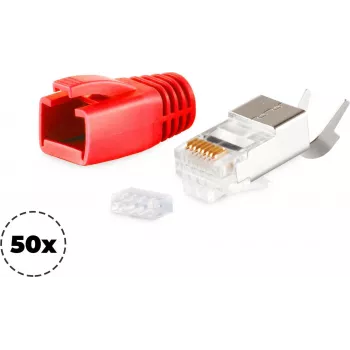 Wire connector RJ-45 Red ShiverPeaks 72067-50R