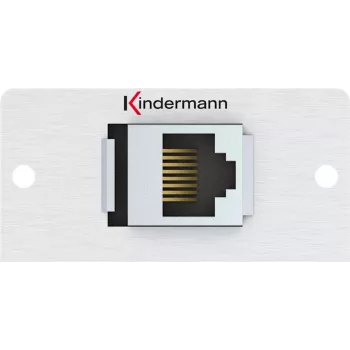 Kindermann Konnect 50 alu - Modulares Faceplate-Snap-In - RJ-45 (7444000827)