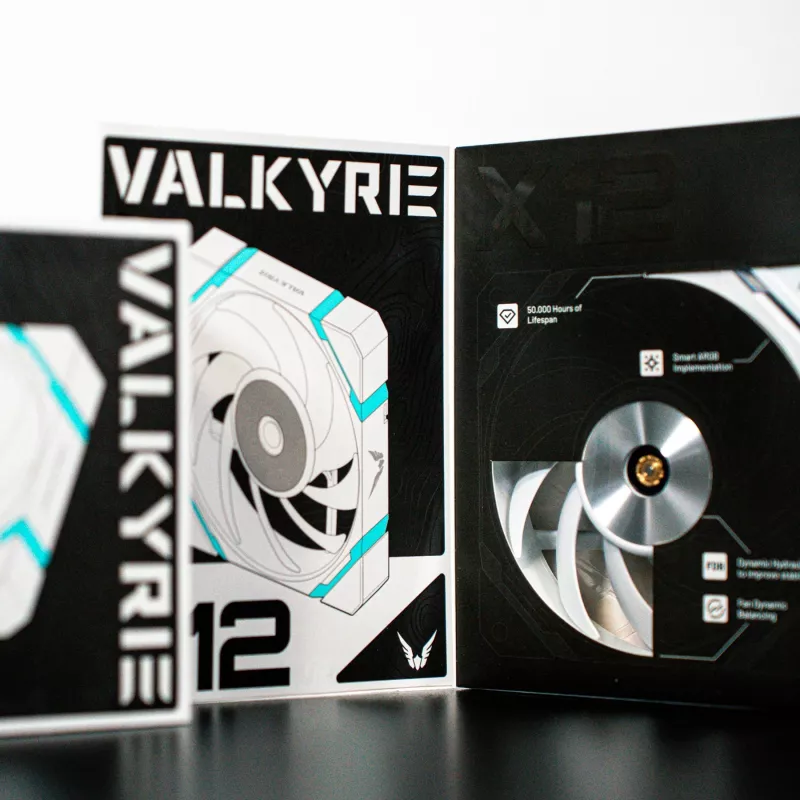 VALKYRIE X12R ARGB 120mm Reverse Blade Case Fan White