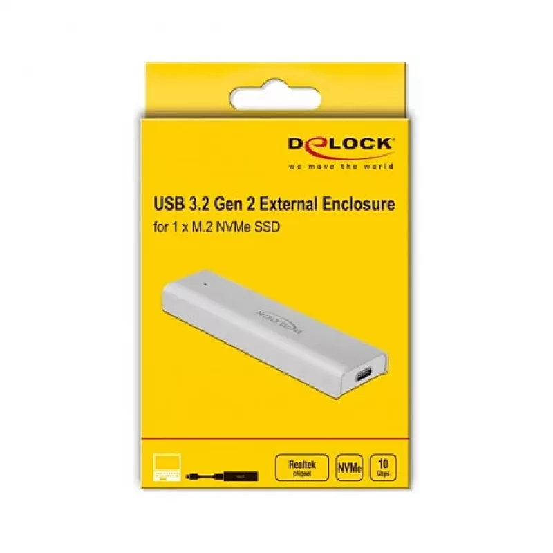 SSD enclosure DeLOCK 42634 Silver M.2