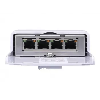 Switch UBIQUITI NanoSwitch Gigabit Ethernet PoE, 4x Gigabit RJ-45, 4x PoE ports, 36W budget, 24V DC