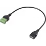 Renkforce USB 2.0 Adapter Cable[1x 2.0 Socket A - 1x Clamp Connection] RF-6443968 30 cm (RF-6443968)