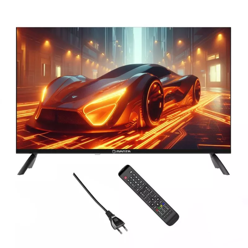 Manta 32LHN124E 32-inch HD LED TV with DVB-T2/C/S2 Tuner and USB Media Player