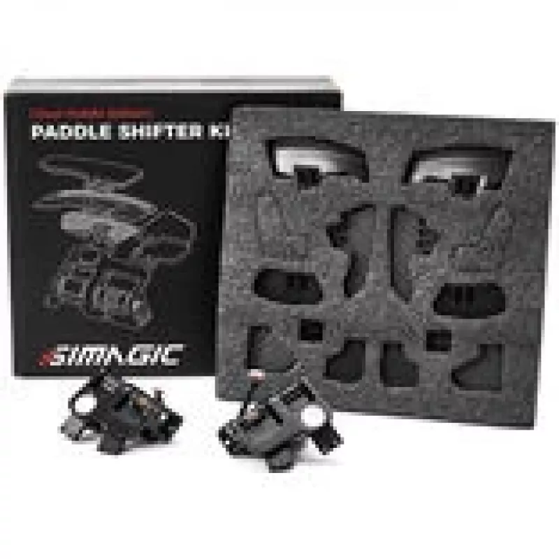 Shift paddle module Simagic S410 Black Dual Clutch, replacement paddle unit for compatible racing rigs