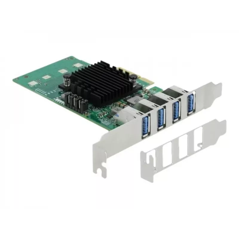 DeLOCK PCI Express x4 Card to 4 x external USB 3.0 Quad Channel - Low Profile Form Factor