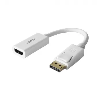 UNITEK Gold Plated DisplayPort DP to HDMI 4K UHD HDTV Male to Female Converter Adapter with Audio - Y-6332 White