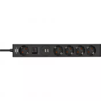 Brennenstuhl 1159780615 power extension 1.5 m 5 AC outlet(s) Indoor Black, Grey