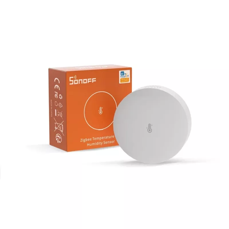Indoor Temperature & Humidity Sensor Sonoff SNZB-02P Wireless Battery Powered