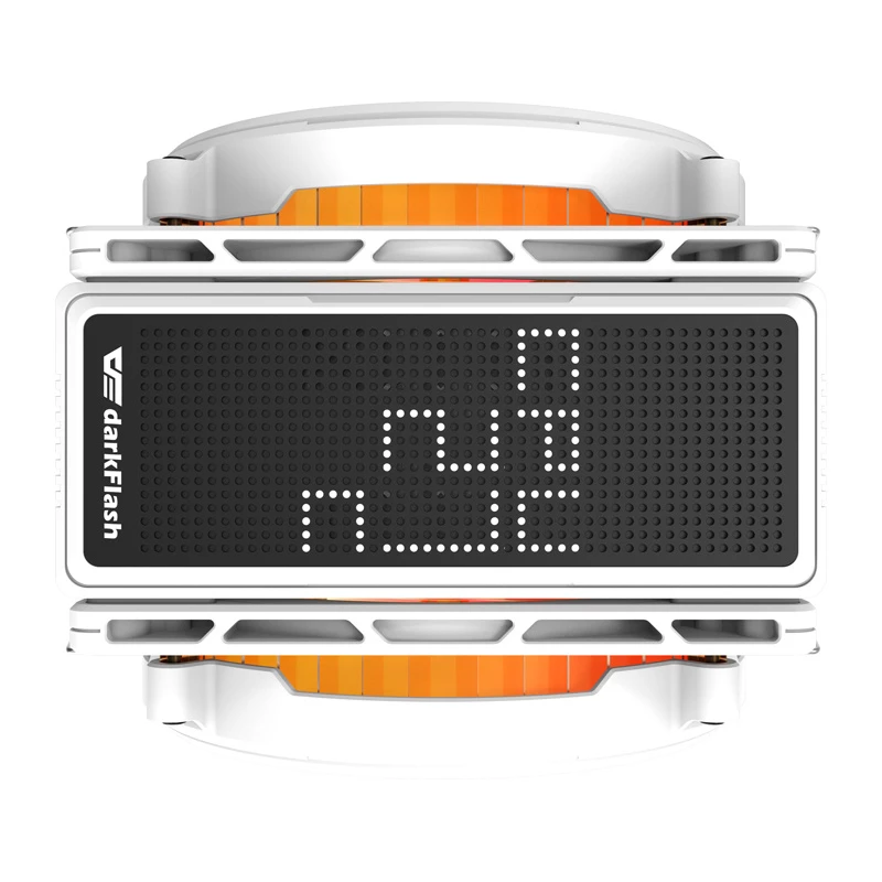 Processor cooler Darkflash E400 PLUS (white) — active air cooling for CPU, tower design, single-fan configuration