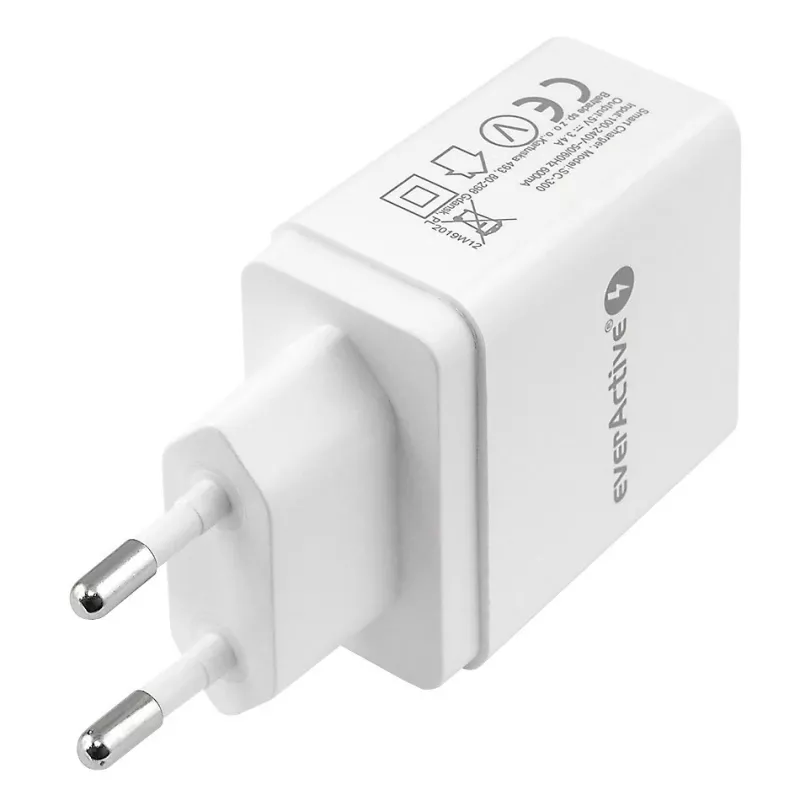 Everactive PHONE CHARGER 3X USB 3, 4A WHITE