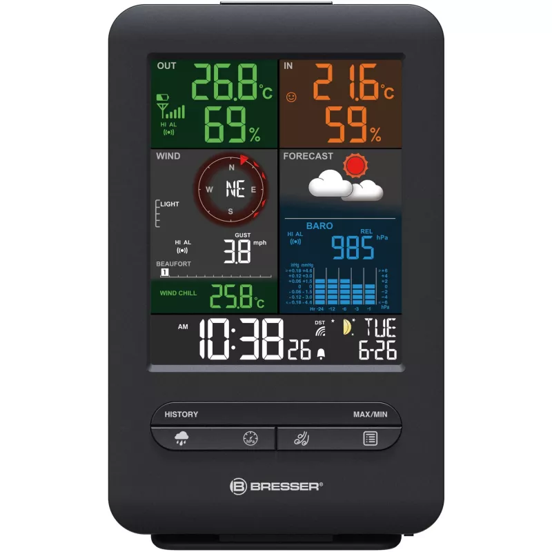 Digital Weather Station Bresser Optics 7002525 Indoor Outdoor Thermometer