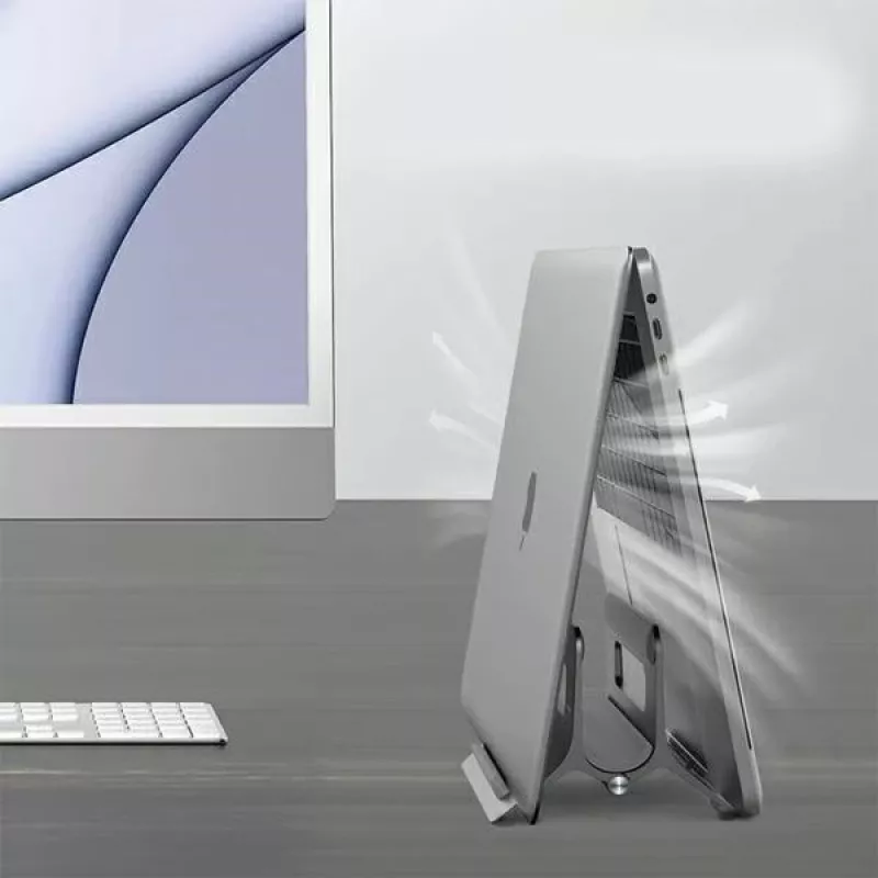 Gravity holder stand for MacBook grey