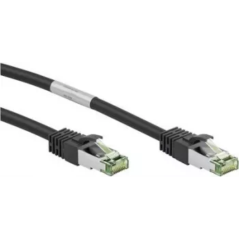 Goobay CAT 8.1 Patch Cable, S/FTP (PiMF), Black, 25 m - LSZH Halogen-Free, Copper AWG 24 (66729)