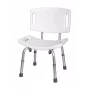 Shower chair with backrest ActionMed KP500AM — 4-leg adjustable aluminium seating support, non-slip feet, max load 120 kg