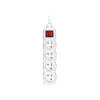 PowerWatch 3 m (4 socket) white with power switch