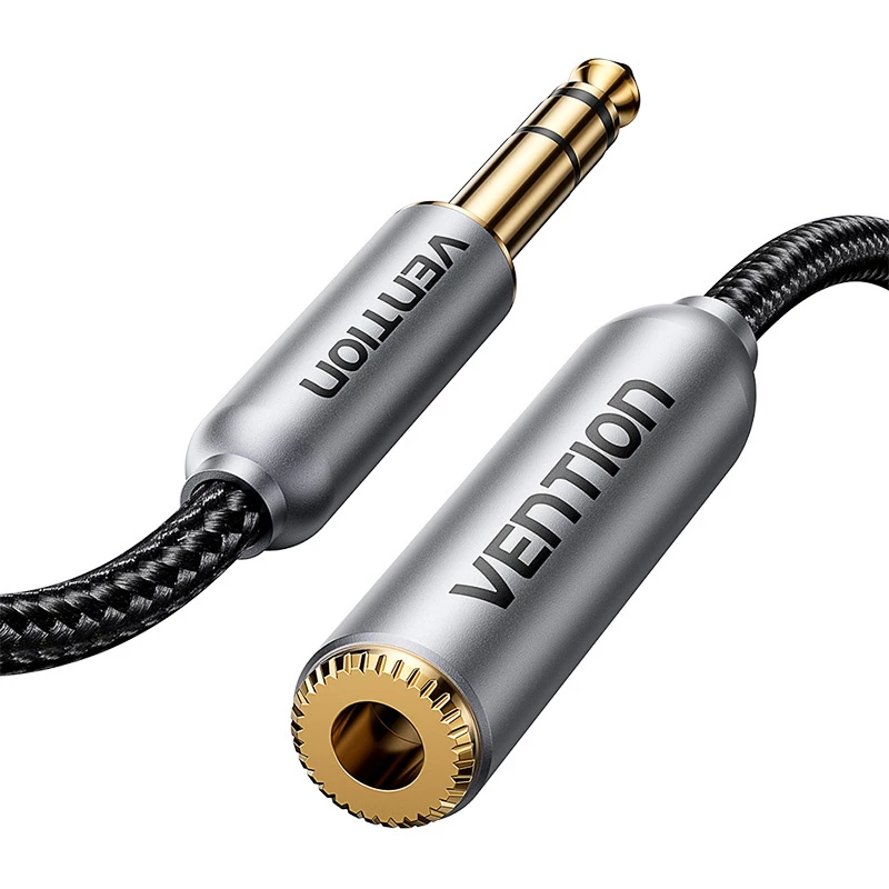 Audio cable Vention BCXHH 2m — 6.35mm male to 6.35mm female, 2 m length