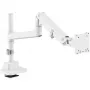Monitor mount DIGITUS Single, clamp, 57 inch max, 27 kg capacity, VESA 75x75–100x100, white