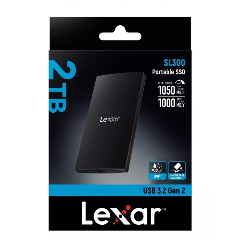 External Solid State Drive Lexar 2TB SSD USB Type-C 3.2 Gen 2 LSL300002T-RNBNG