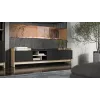 Cama RTV PORTO 3D cabinet 190x38x50 oak/black