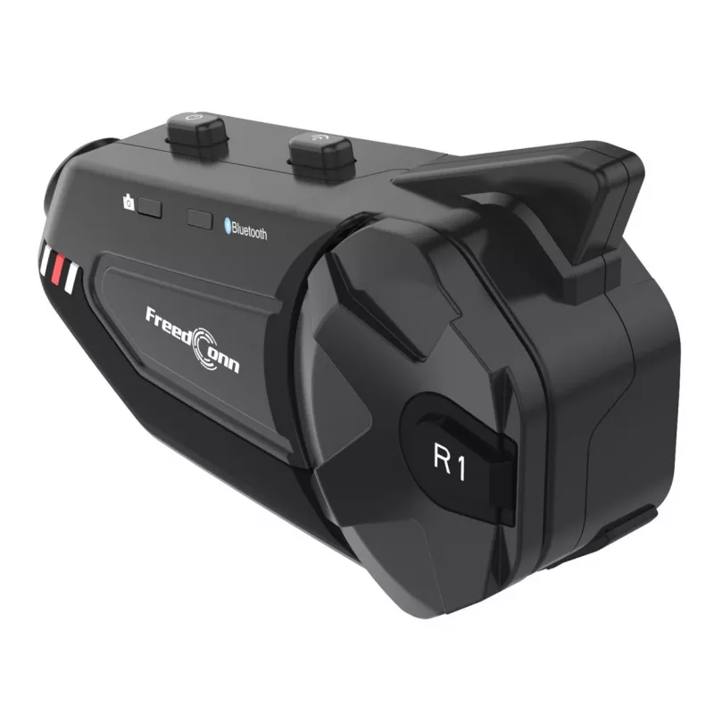 Headset FreedConn R1 PLUS E motorcycle Bluetooth intercom, Bluetooth 5.0+EDR, range 1000 m, IP65, FM, 1080p video, 30 h talk time