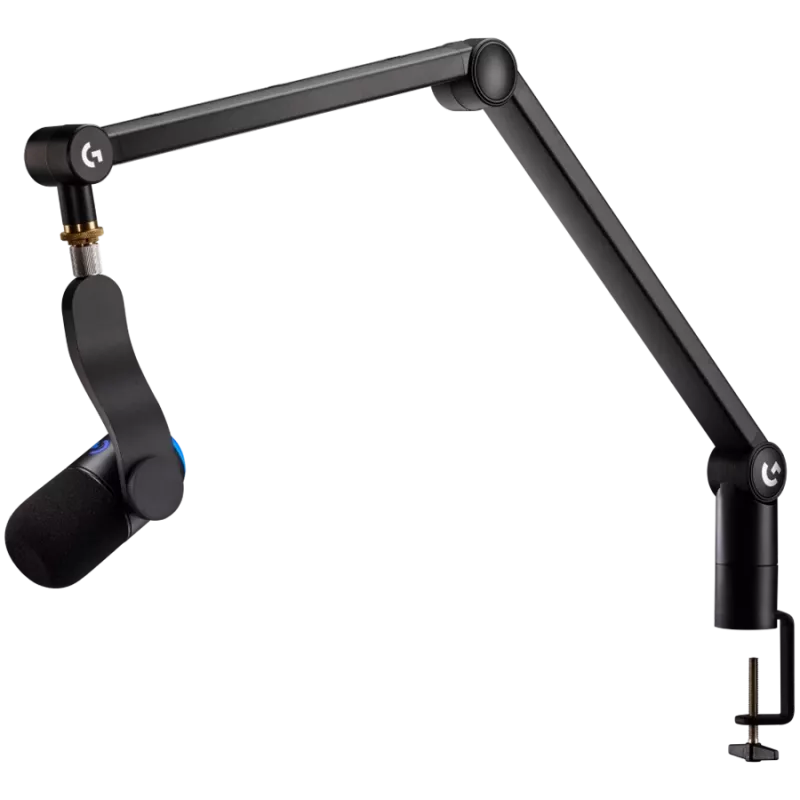 LOGITECH Yeticaster GX Dynamic RGB Gaming Mic with LIGHTSYNC and Premium Desktop Microphone Boom Arm - BLACK