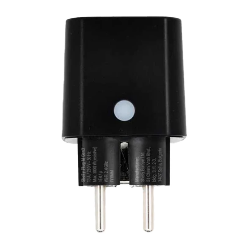 Shelly Plug PM Gen3 Matter 13A smart socket, black
