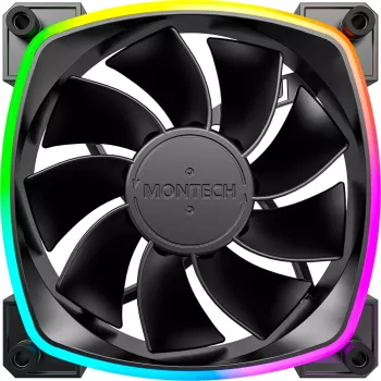 Fan Montech RX120 PWM 12 cm Black 720-1760 RPM Rifle Bearing